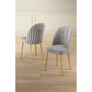 Súprava stoličiek (2 kusy) Mara - Grey, Gold vyobraziť