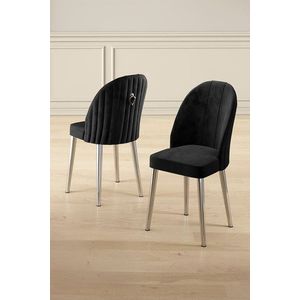 Súprava stoličiek (2 kusy) Mara - Black, Chrome vyobraziť