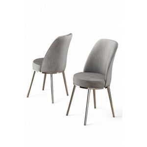 Súprava stoličiek (2 kusy) Pefa - Grey, Chrome vyobraziť