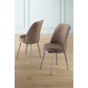 Súprava stoličiek (2 kusy) Pefa - Cappuccino, Chrome vyobraziť