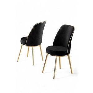 Súprava stoličiek (2 kusy) Pefa - Black, Gold vyobraziť