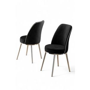 Súprava stoličiek (2 kusy) Pefa - Black, Chrome vyobraziť