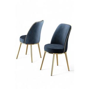 Súprava stoličiek (2 kusy) Pefa - Anthracite, Gold vyobraziť