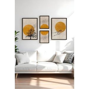 Dekoratívny rámovaný obraz z MDF (4 kusy) Huhu455-S vyobraziť