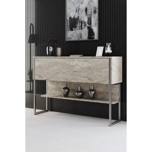 Komoda Luxe - Travertine, Silver vyobraziť