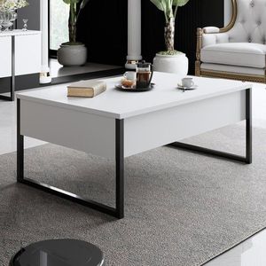 Konferenčný stolík Luxe - White, Black vyobraziť