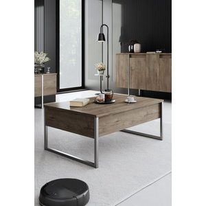 Konferenčný stolík Luxe - Walnut, Silver vyobraziť