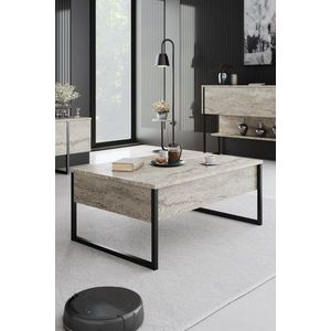 Konferenčný stolík Luxe - Travertine, Black vyobraziť