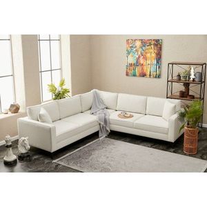 Rohová sedacia súprava / Rohová pohovka Berlin - Cream, Black vyobraziť