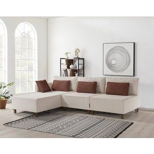 Rohová rozkladacia pohovka Matris Left - Beige vyobraziť