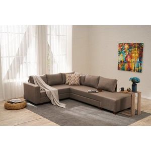 Rohová rozkladacia pohovka Aly Arzilla Right - Brown vyobraziť