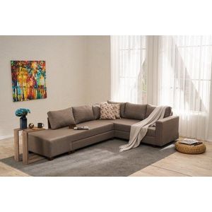 Rohová rozkladacia pohovka Aly Arzilla Left - Brown vyobraziť