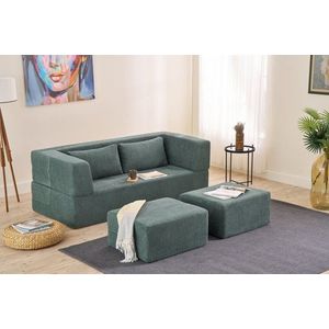 Dvojmiestna rozkladacia pohovka Pirgos - Green vyobraziť