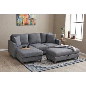 Rohová sedacia súprava / Rohová pohovka Eva Left - Grey vyobraziť