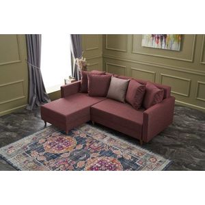 Rohová rozkladacia pohovka Aydam Left - Claret Red vyobraziť