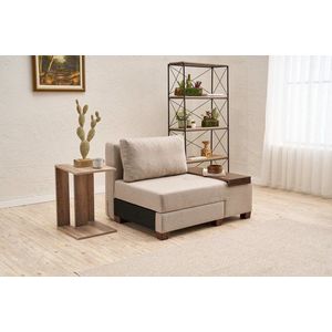 Rozkladacie kreslo Perenna Linen Right - Cream vyobraziť