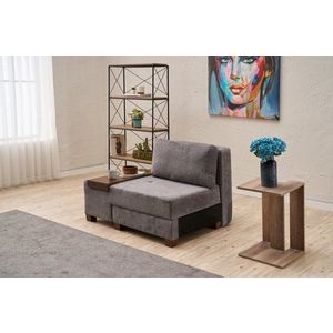 Rozkladacie kreslo Perenna Chenille Left - Grey vyobraziť