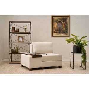 Rozkladacie kreslo Perenna Chenille Left - Cream vyobraziť