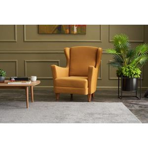 Kreslo ušiak Lola Berjer - Gold vyobraziť