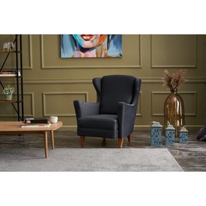 Kreslo ušiak Lola Berjer - Anthracite vyobraziť