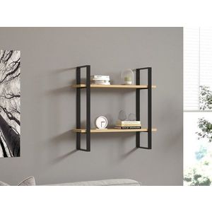 Nástenná polica Buba - Sapphire Oak, Black vyobraziť