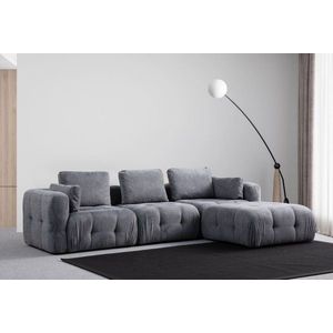 Rohová sedacia súprava / Rohová pohovka Amaris 3 Seater With Pouffe - Grey vyobraziť