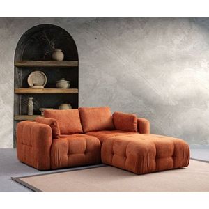 Rohová sedacia súprava / Rohová pohovka Amaris 2 Seater With Pouffe - Orange vyobraziť