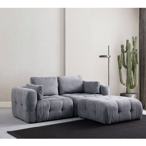 Rohová sedacia súprava / Rohová pohovka Amaris 2 Seater With Pouffe - Grey vyobraziť