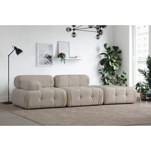 Trojmiestna pohovka Doblo 3 Seater ( L1-O1-Pouffe) Cream Bouclette vyobraziť