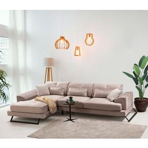 Rohová sedacia súprava / Rohová pohovka Frido Corner Left (Chl+3R) - Beige vyobraziť