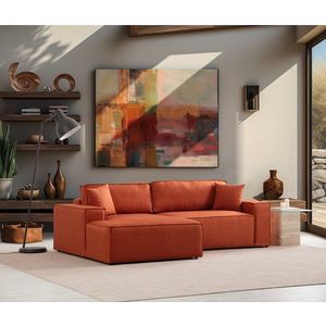 Rohová rozkladacia pohovka Pırlo Corner Left - Orange vyobraziť