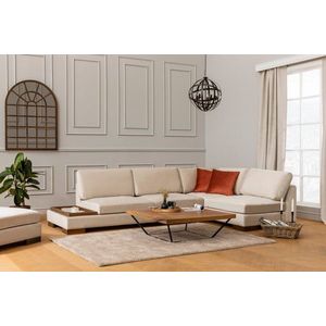 Rohová sedacia súprava / Rohová pohovka Tulip Corner Right Without Pouf - Beige vyobraziť