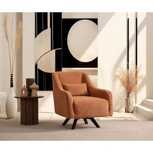 Kreslo ušiak Hera - Orange, Black vyobraziť