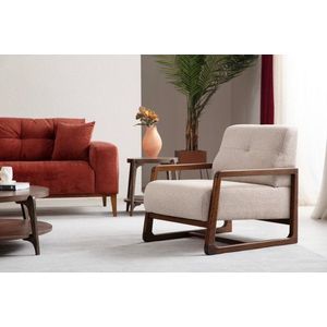 Kreslo ušiak Athena Bergere - Beige vyobraziť