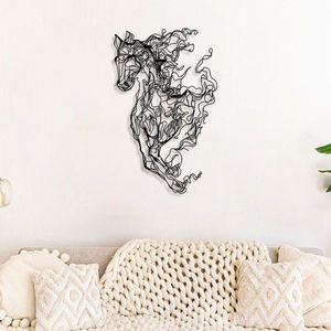 Dekoratívny kovový doplnok na stenu Metal Horse Line Art - APT724 vyobraziť