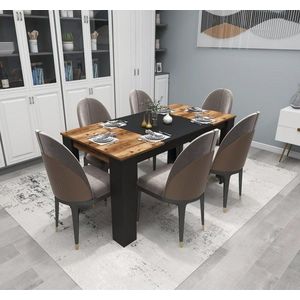 Jedálenský stôl Line - Light Walnut, Black vyobraziť