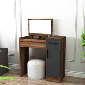 Toaletný stolík Inci - Light Walnut, Anthracite vyobraziť