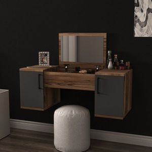 Toaletný stolík Mercan - Light Walnut, Anthracite vyobraziť
