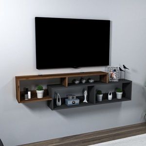 TV stolík Atlantis - Light Walnut, Anthracite vyobraziť