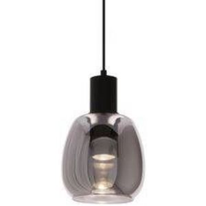 Malá závesná lampa Udin čierna 1x15W GU10 sivé tienidlo vyobraziť