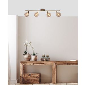 Stropná lampa Rodia patinovaná páska 4x40W g9 jantárové tienidlo vyobraziť