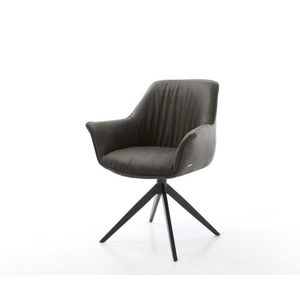 Jedálenská stolička Keila-Flex s opierkami mikrovlákno antracit vyobraziť