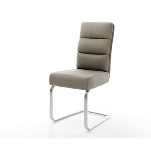 Jedálenská stolička Pela-Flex pravá koža tmavobéžová jedálenská vyobraziť