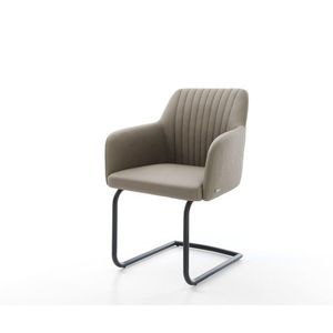 Jedálenská stolička Greg-Flex pravá koža tmavobéžová jedálenská vyobraziť