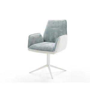 Otočná jedálenská stolička Zoa-Flex zmiešané materiály pravá koža vyobraziť