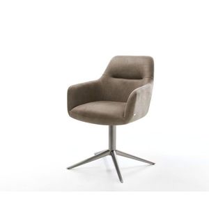 Otočná jedálenská stolička Pejo-Flex mikrovlákno taupe vintage vyobraziť