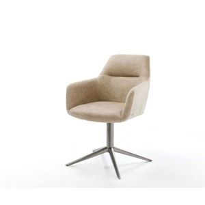 Otočná jedálenská stolička Pejo-Flex mikrovlákno béžová vintage vyobraziť