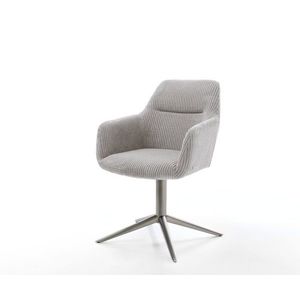 Otočná jedálenská stolička Pejo-Flex plyšový manšester strieborno sivá vyobraziť