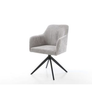 Otočná jedálenská stolička Greg-Flex plyšový manšester strieborno-šedá vyobraziť