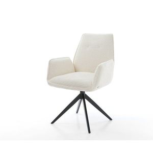 Jedálenská stolička Zoa-Flex bouclé biela krížová podstava široká vyobraziť